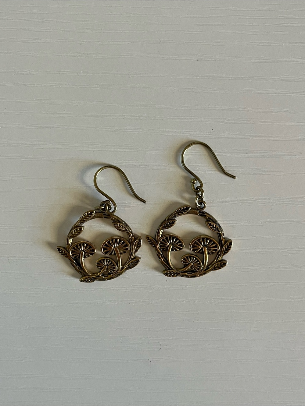 Gold Mushroom Earrings 🍄🍂